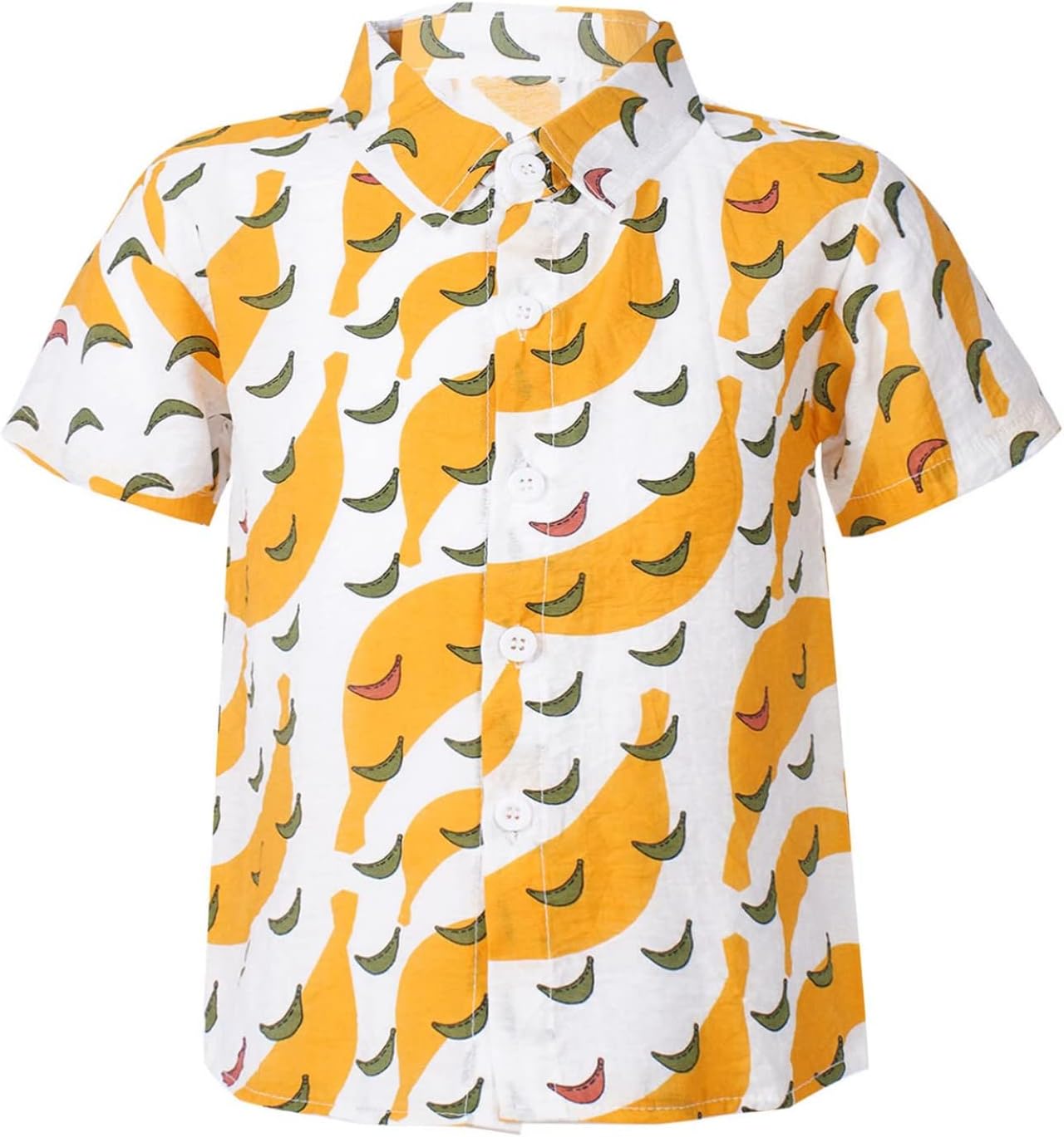 Kids Little Boys Short Sleeve Button Down Shirt Flower Print Beach Aloha Party Camp Hawaii T-Shirt