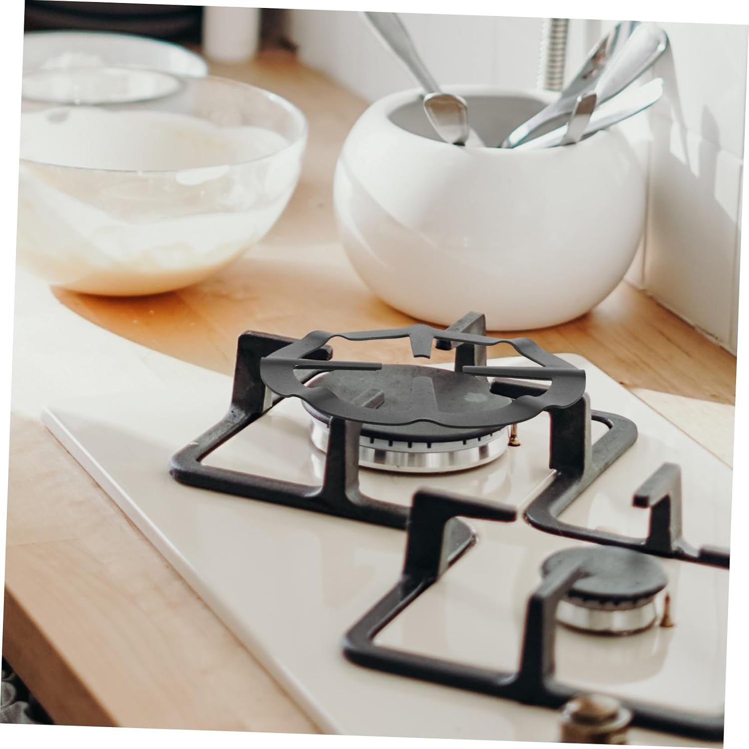 Coffee Gas Stove Pot Ring Black Reducer Burner Stand 4pcs