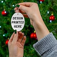 Vista 4 de Lovesout - Gorro de Papá Noel con nombre personalizado y cerámica ovalada, diseño de gato persa