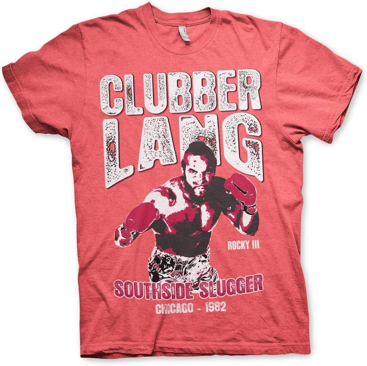 Rocky Officially Licensed Rocky - Clubber Lang Mens T-Shirt (Red-Heather)