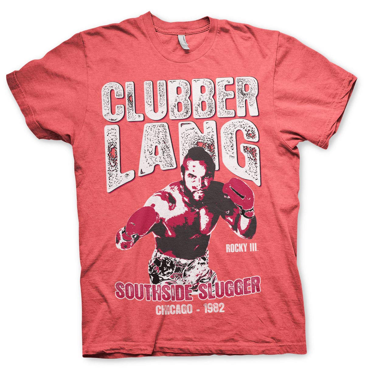 Rocky Officially Licensed Rocky - Clubber Lang Mens T-Shirt (Red-Heather)