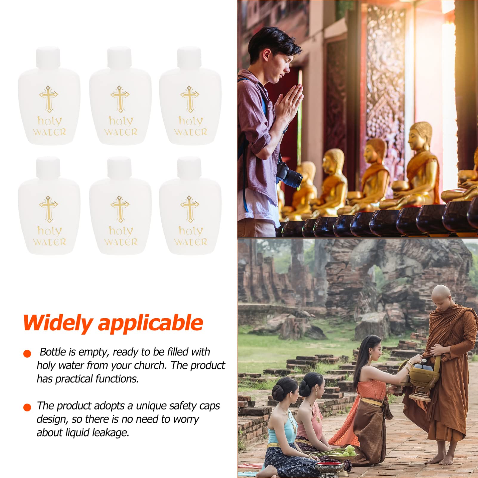 BESPORTBLE Weihwasserflasche - Bronzefarben 12x6,2cm Für Taufe Hochzeit Katholische Geschenke