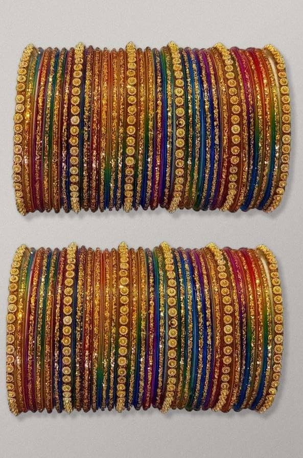 GLASS EMPIRE GLASS BANGLES SET FOR WOMEN & GIRLS (PACK OF 60)