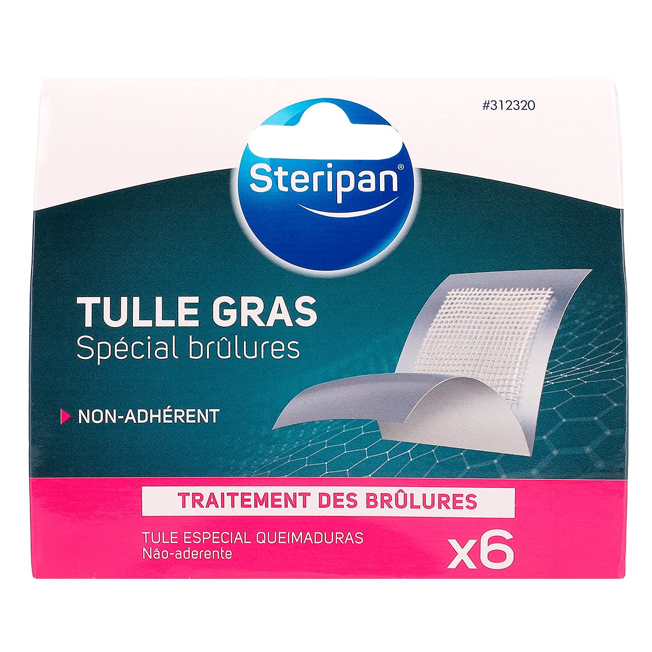 Steripan 6 Tüllen, 5 x 5 cm, klebt nicht an Wunden, einzeln