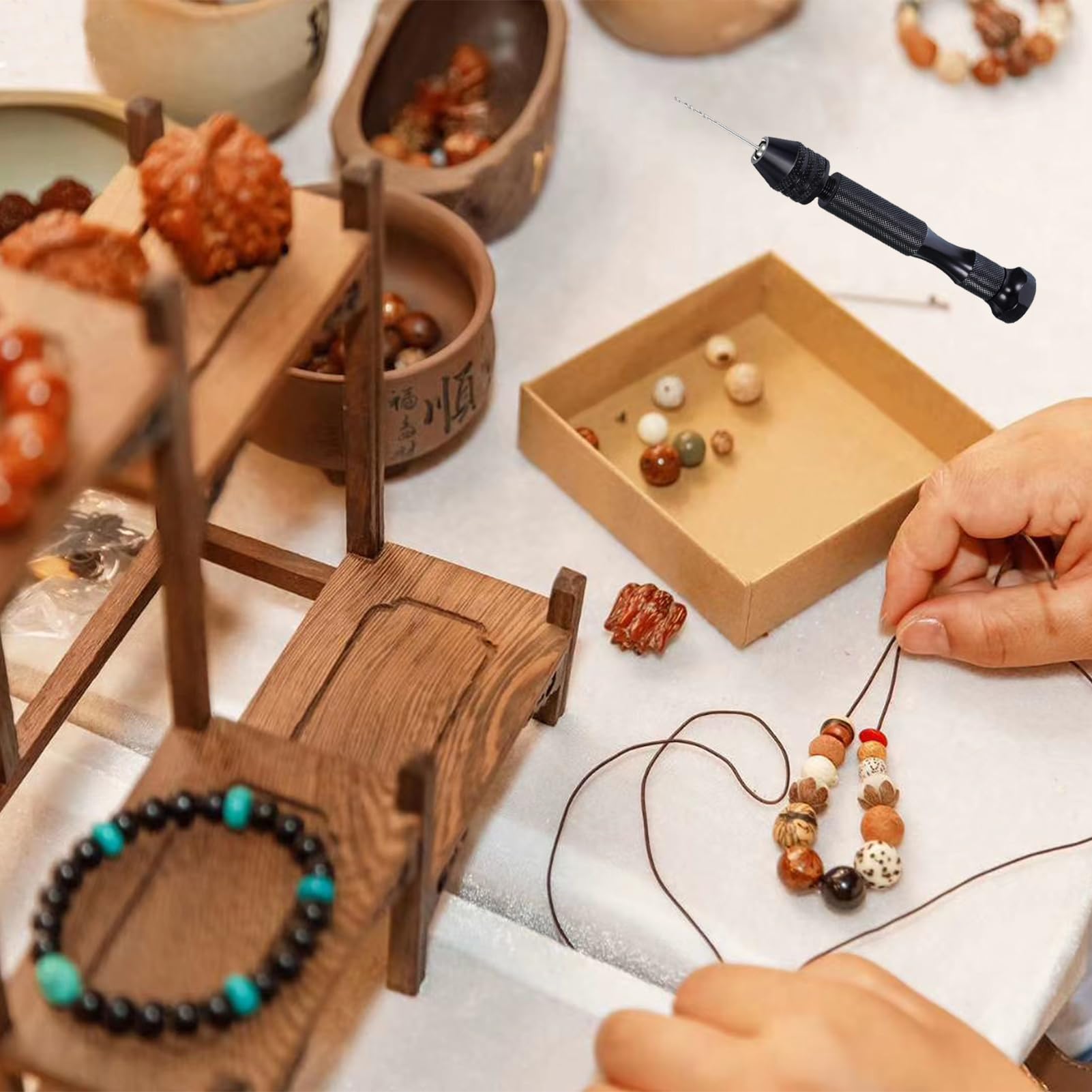 Precision Pin Vise Drill 30-Piece Mini Drill Bit Set For Resin