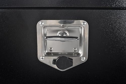 Miniatura 6 de Caja de herramientas de acero de 30 pulgadas con pestillo de mango en T, caja de herramientas organizadora de caja de herramientas para remolque