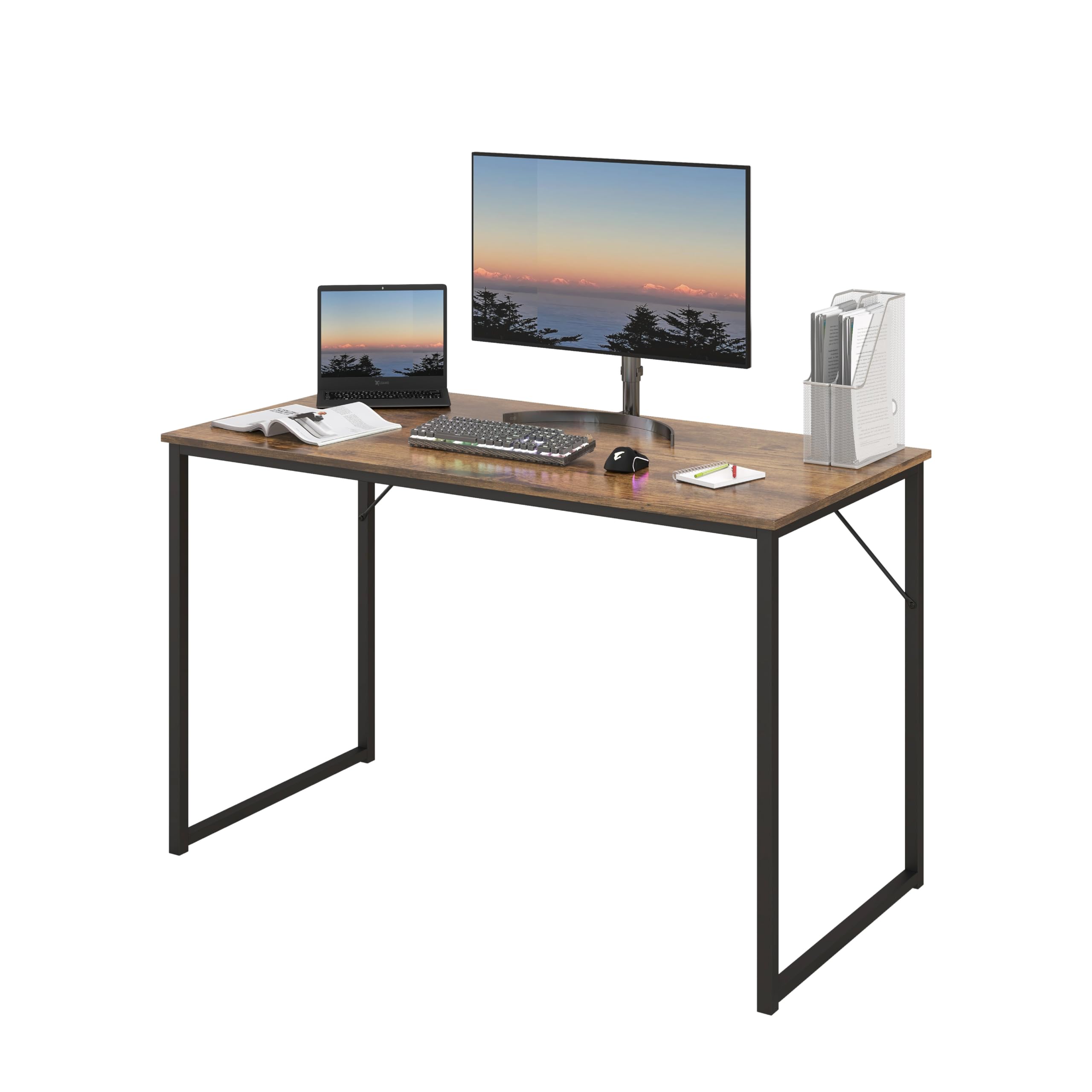 Photo 1 of 48 inch Computer Home Office Desk,Small Desk Study Writing Table Modern Simple PC Desk Work Dining Gaming Desk for Home Office Bedroom,Vintage 48-Inch Vintage