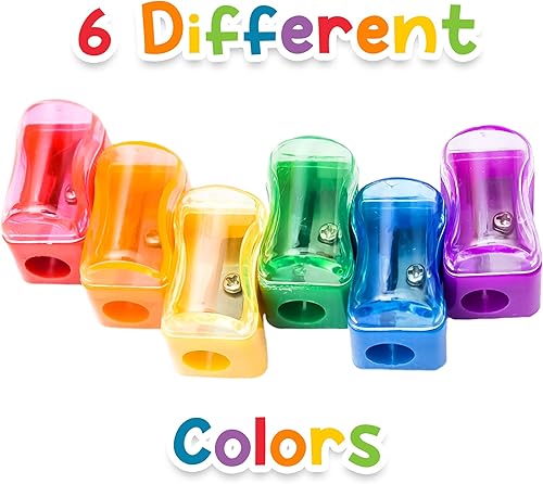 Miniatura 4 de Fun Central, AU204, surtido de sacapuntas de plástico a granel para lápices (paquete de 72).