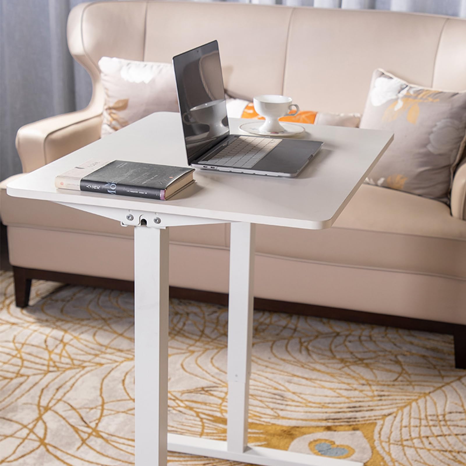 Escritorio Elevable Manual con Tablero, Mesa Escritorio Ordenador Altura Elevable, Regulable En Altura Escritorio De Oficina En Casa, Regulable En Altura Escritorio De Pie