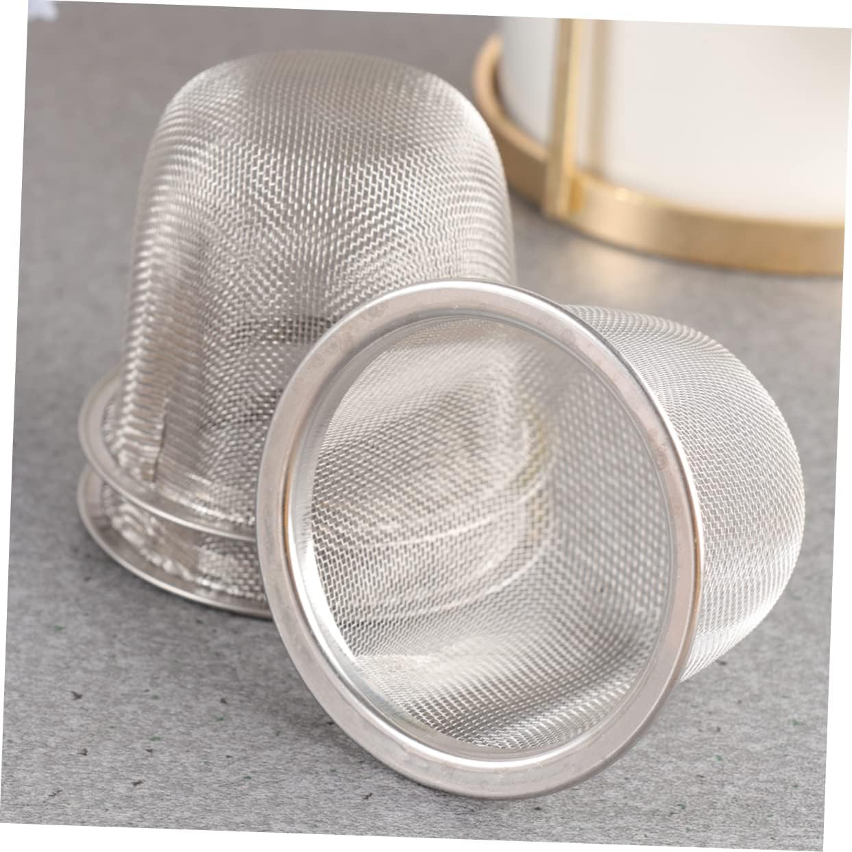 SHOWERORO Stainless Steel Tea Filter Mesh Strainer Insert 2.3 Inch Tea Strainer Filter for Loose Leaf Brewing Kitchen Accessory