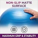Cosco Anti Burst Fitness Gym Ball with Footpump (Multi Color, Size - 85cm) | Material - Leather | Exercise Ball | Medicine Ball | Heavy Duty | Preganancy Workout | Inflatable Exercise Ball gallery image