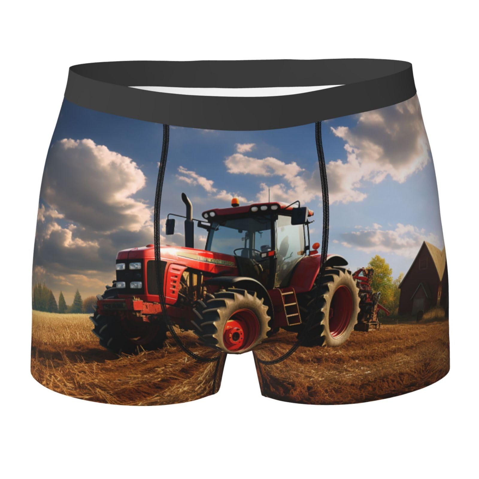 Kwqdozf Men's Black Boxer Briefs Breathable Underwear Boxer Brief For Farm Tractor Boxers Comfort Soft Trunk