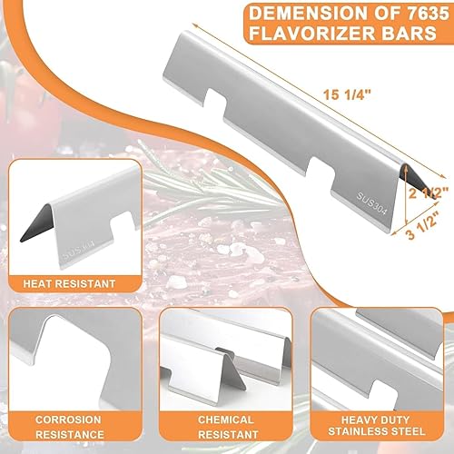 Miniatura 70 de Piezas de parrilla para Weber Spirit 2 Piezas de parrilla GS4 Spirit II E210 S210 E220 S220, repuesto para barras aromatizantes Weber GS4 Spirit 2
