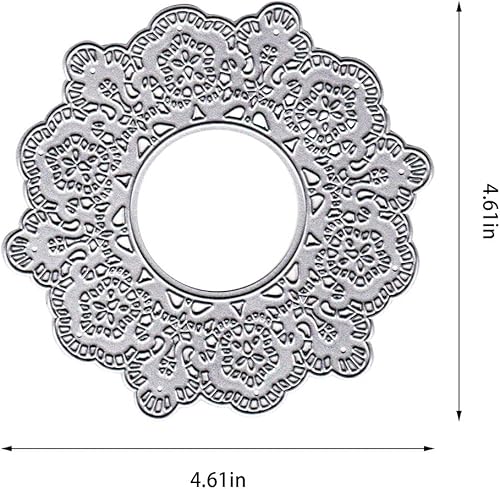 Miniatura 2 de Troqueles de corte con marco de flores huecas para hacer tarjetas y decoraciones de álbumes de fotos, troqueles de encaje floral, plantillas de