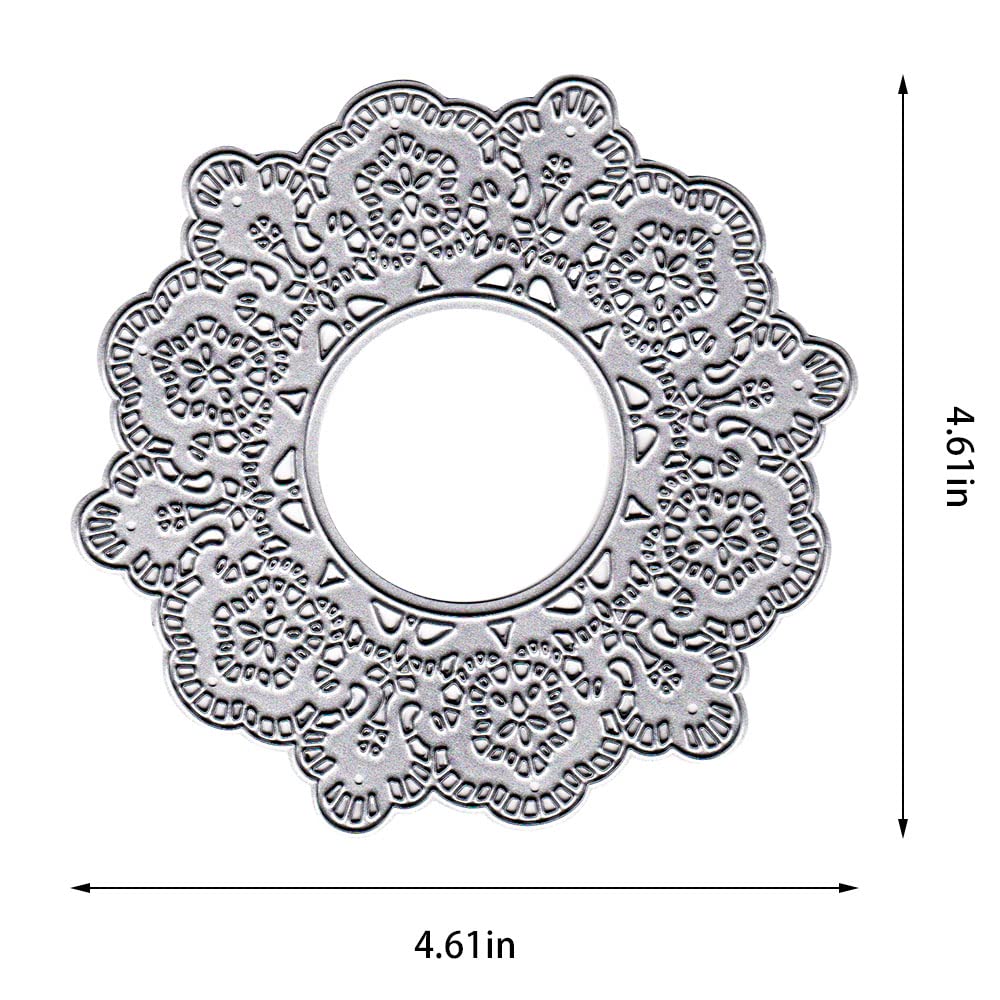 Metall-Stanzformen Für Karten & Scrapbooking – Kreisförmige Spitzen-Muster, Für Papier Bis 240 G/m²
