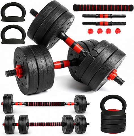 unycos Mancuernas Ajustables 10-40 kg con discos de cemento