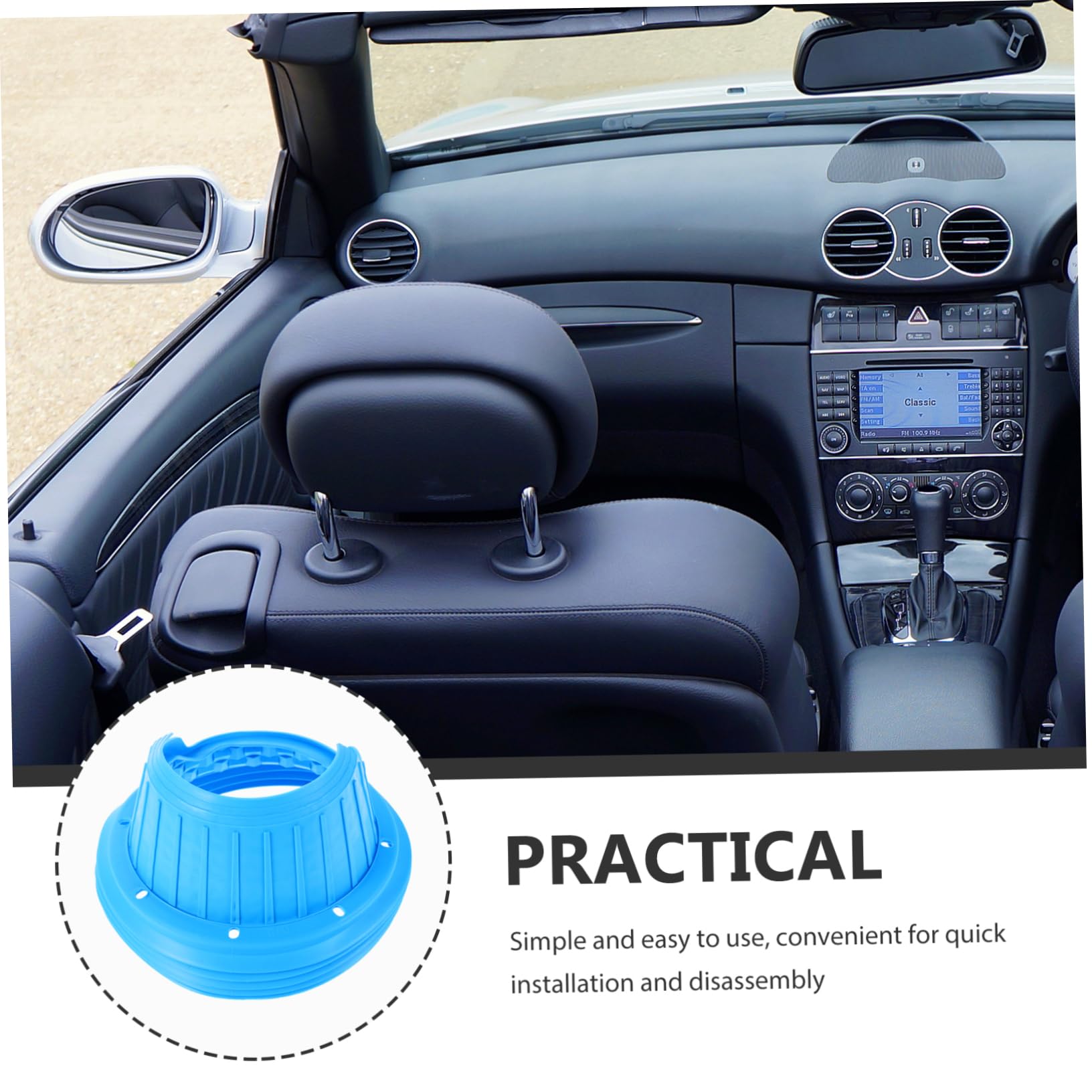 Deflector Espaciador de Altavoz de Coche de Silicona Azul, Protección y Fácil Instalación para Sistemas de Audio de Automóvil