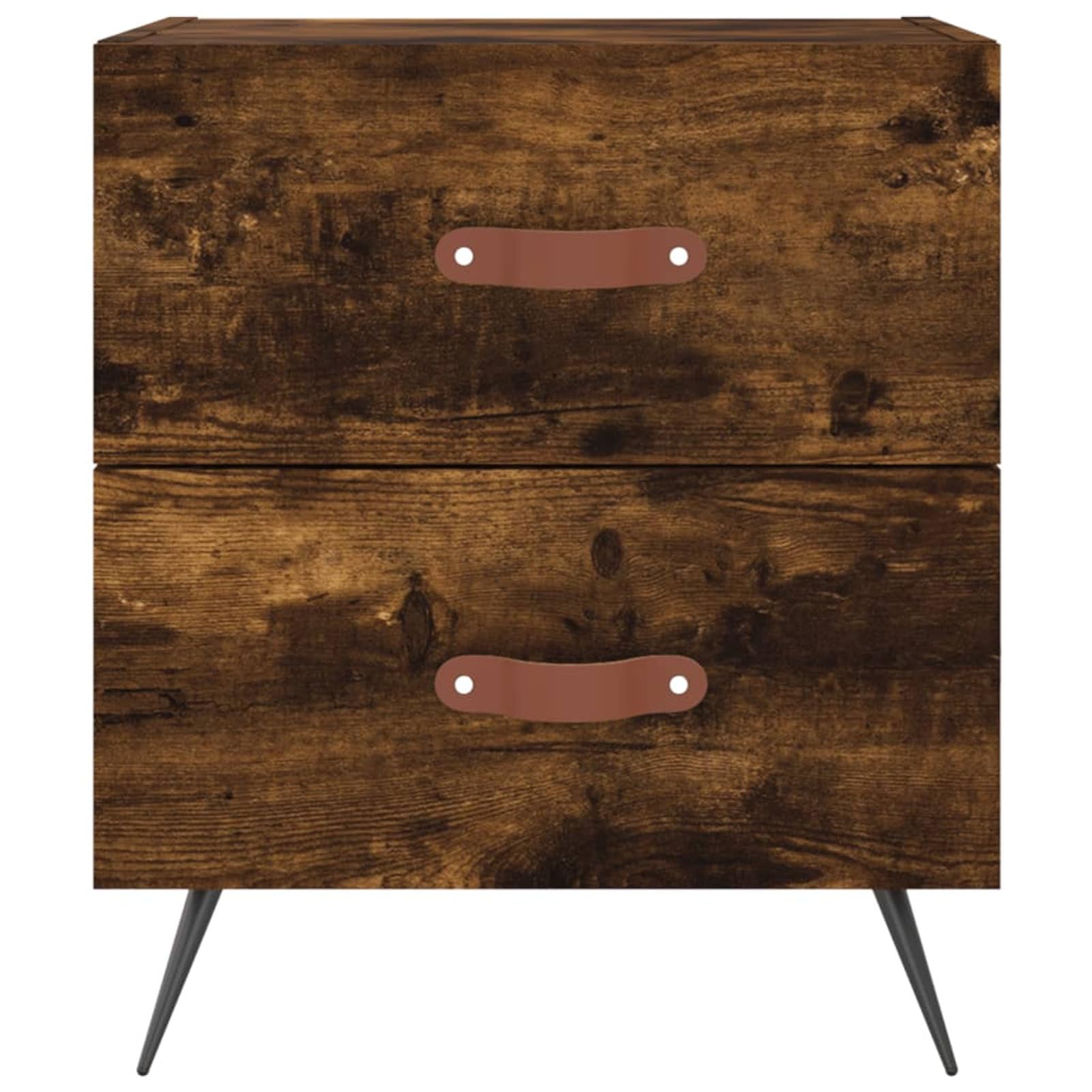 Homgoday Szafki nocne 2 szt. wędzony dąb 40 x 35 x 47,5 cm drewno inżynieryjne, stolik nocny, stolik pomocniczy na sofę, szafka do przechowywania, do salonu, sypialni, mebli, kanapy, stolik typu 2