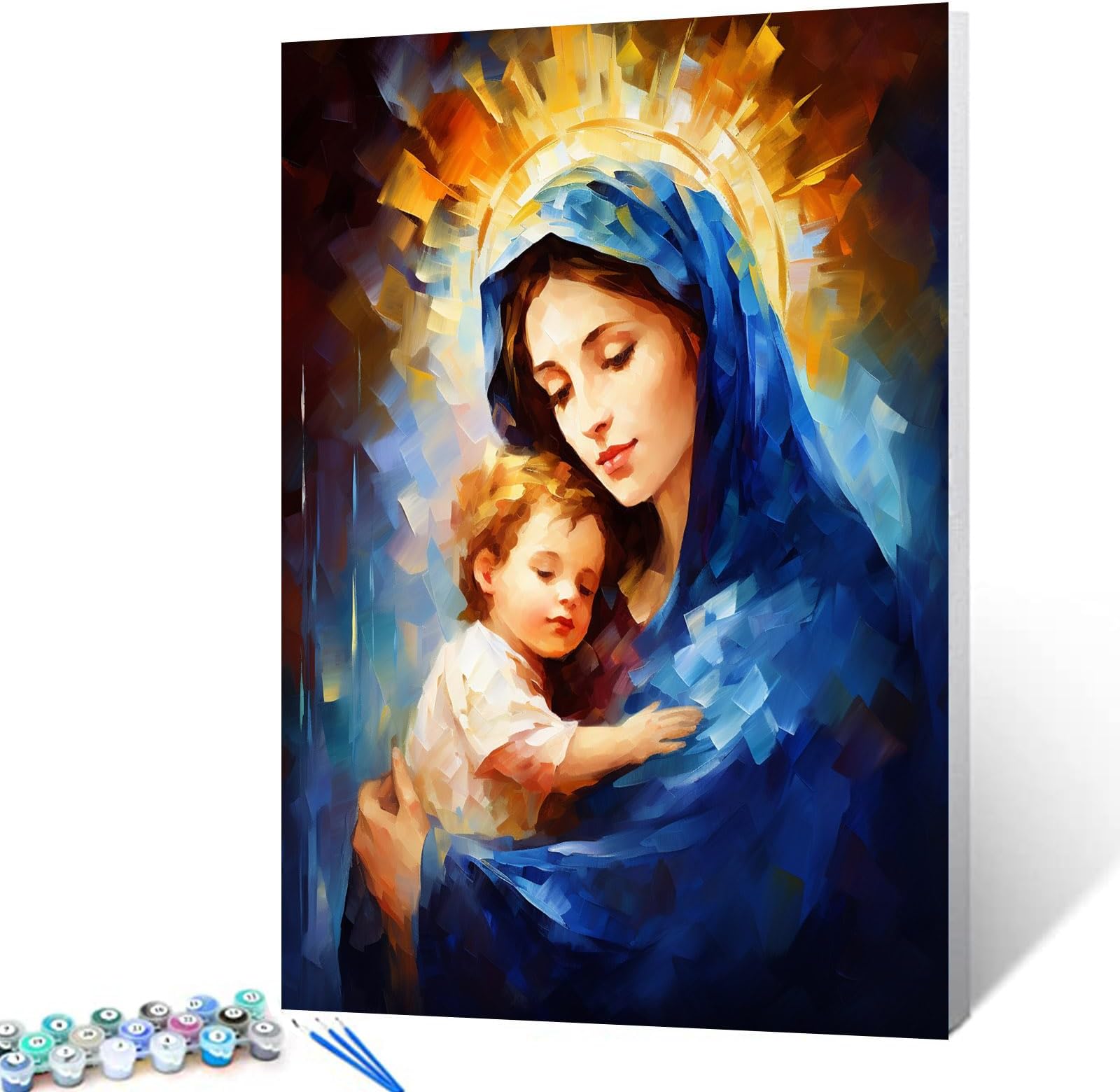 Tucocoo Mother Mary With Baby Jesus Paint By Numbers Kits