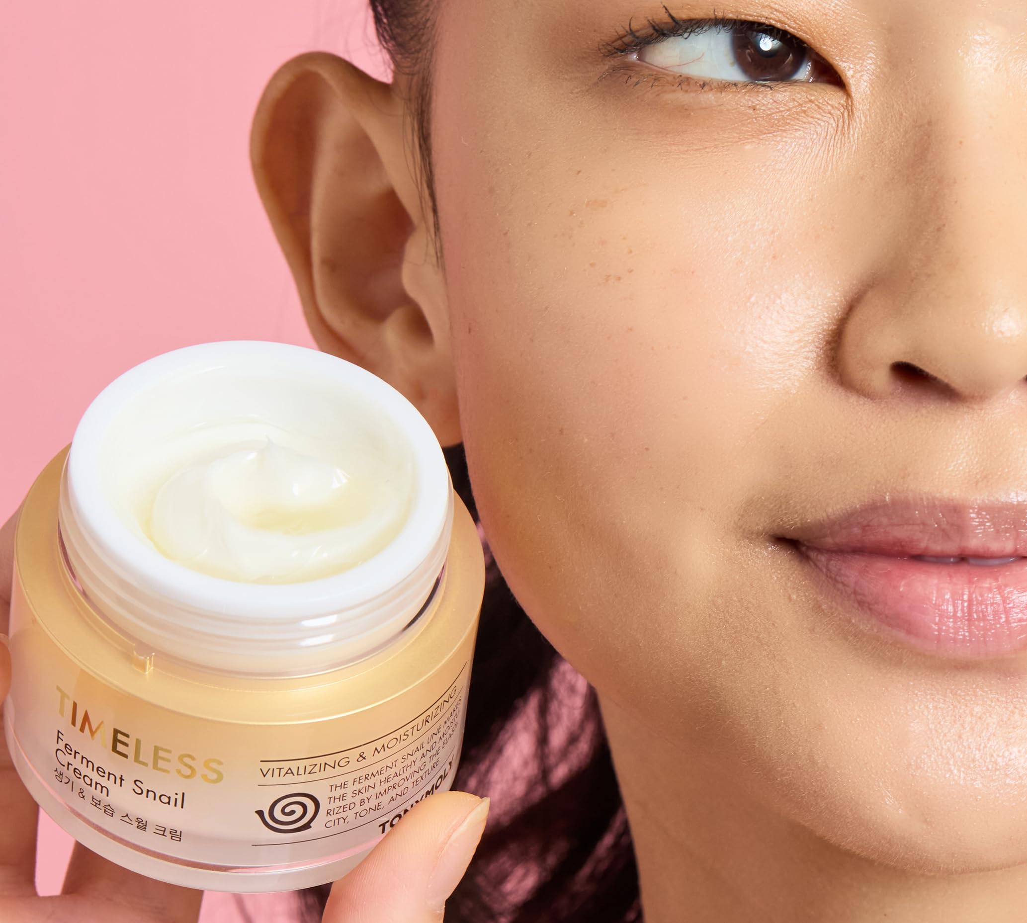 TONYMOLY Timeless Ferment Snail Cream 10.4 oz – 70% Gold Fermented Snail Mucin Face Cream for Hydration, Barrier Repair & Anti-Aging – K Beauty Moisturizer for Radiance, Firmness & Nourished Skin