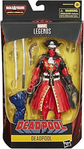 Miniatura 7 de Marvel Hasbro Legends Series - Figura de acción de Deadpool de 6 pulgadas (pirato), diseño prémium y 3 accesorios