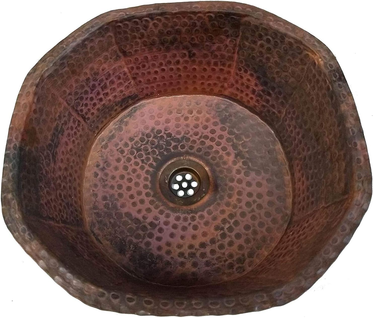 Industrial Rustic Vessel Octagonal Copper Bathroom Toilet Washbasin