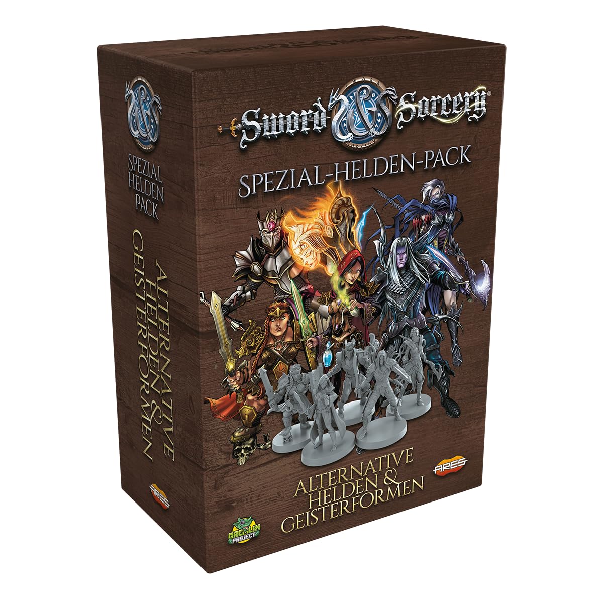Ares Games, Sword & Sorcery: Stare Kroniki – alternatywne formy bohaterów i duchów, rozszerzenie specjalnych bohaterów, gra ekspercka, 1-5 graczy, od 13 lat, 30-150 minut, niemiecki