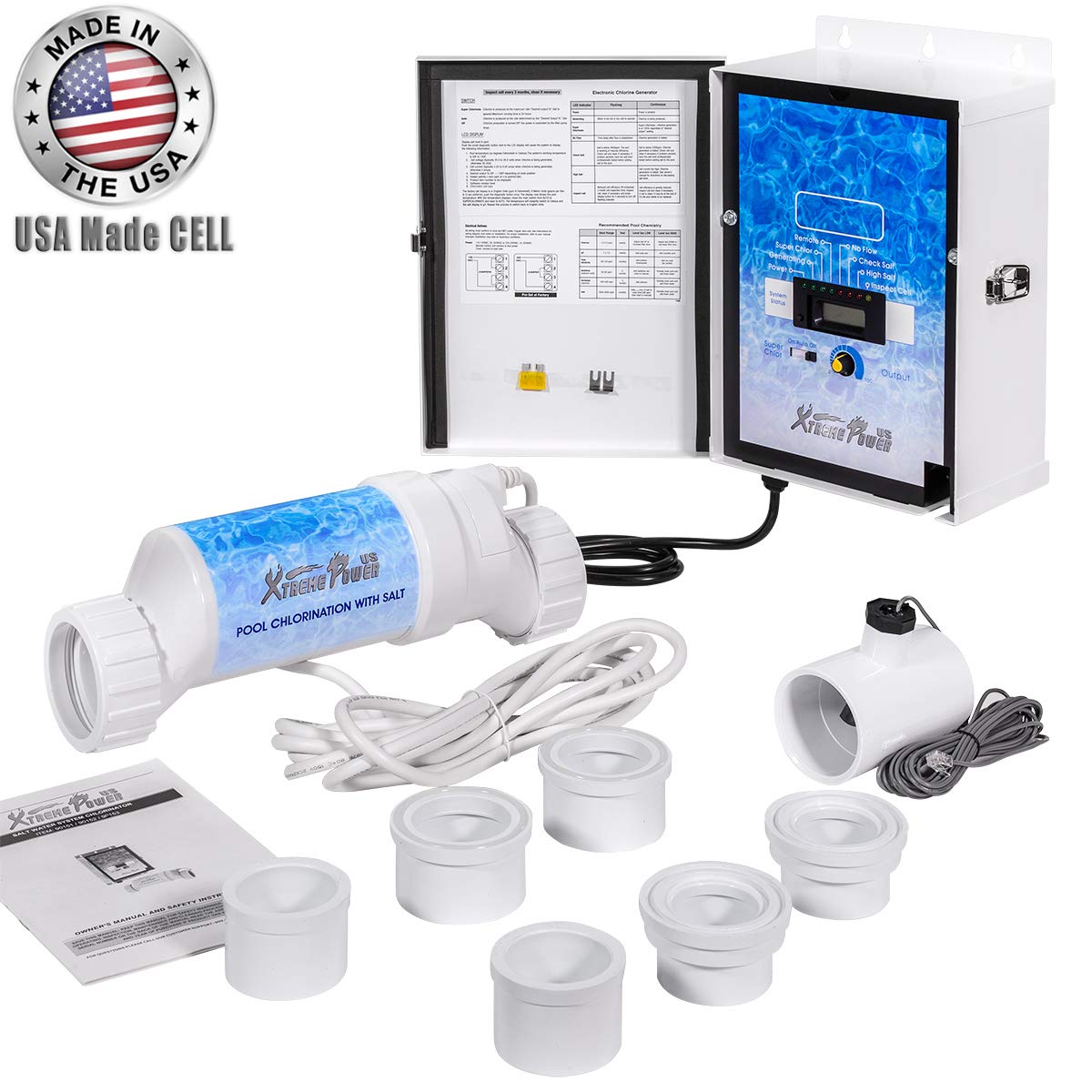 Buy XtremepowerUS Pool Chlorine Generator Salt Chlorinator Flow Switch