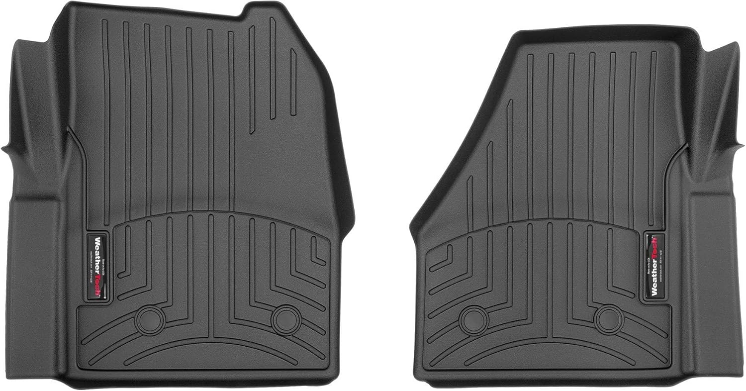WeatherTech Custom Fit FloorLiners for Freightliner Cascadia, 47X, 49X - 1st Row (4416301V), Black