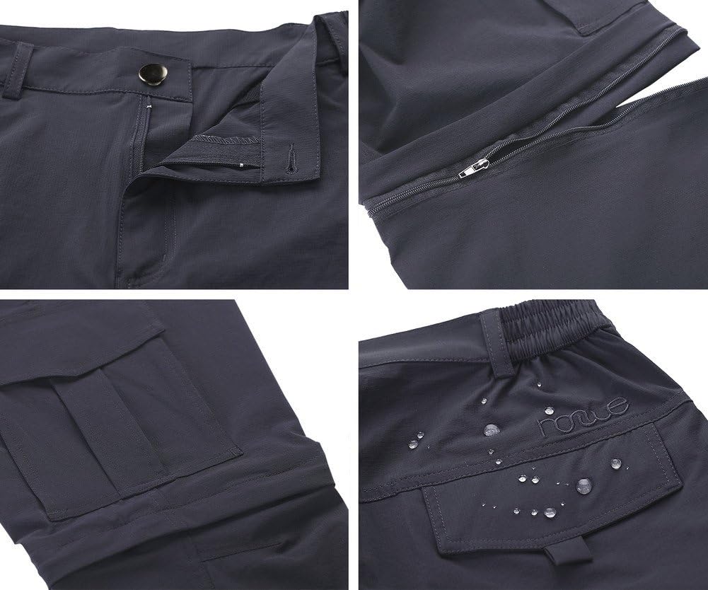 Nonwe Women's Quick Dry Elastic Waist Outdoor Sports Cargo Pants Blue S/32 Inseam