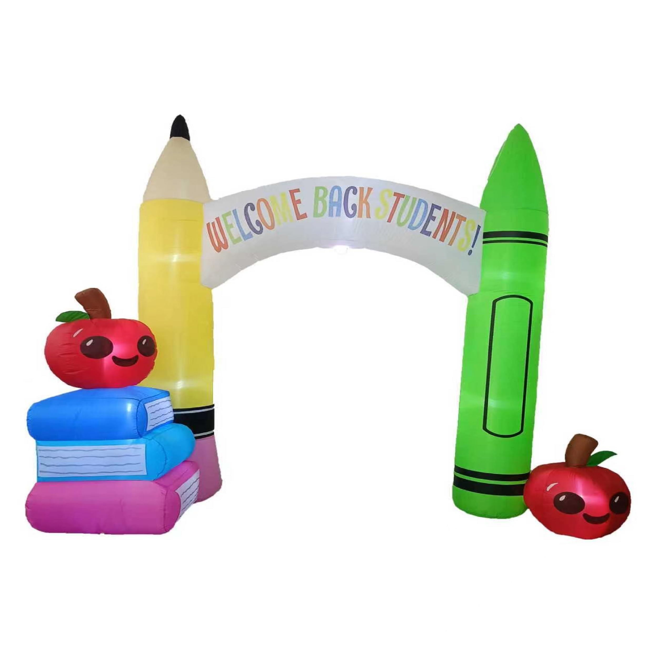 Arche gonflable de 3m crayons de la rentrée scolaire lumineuse