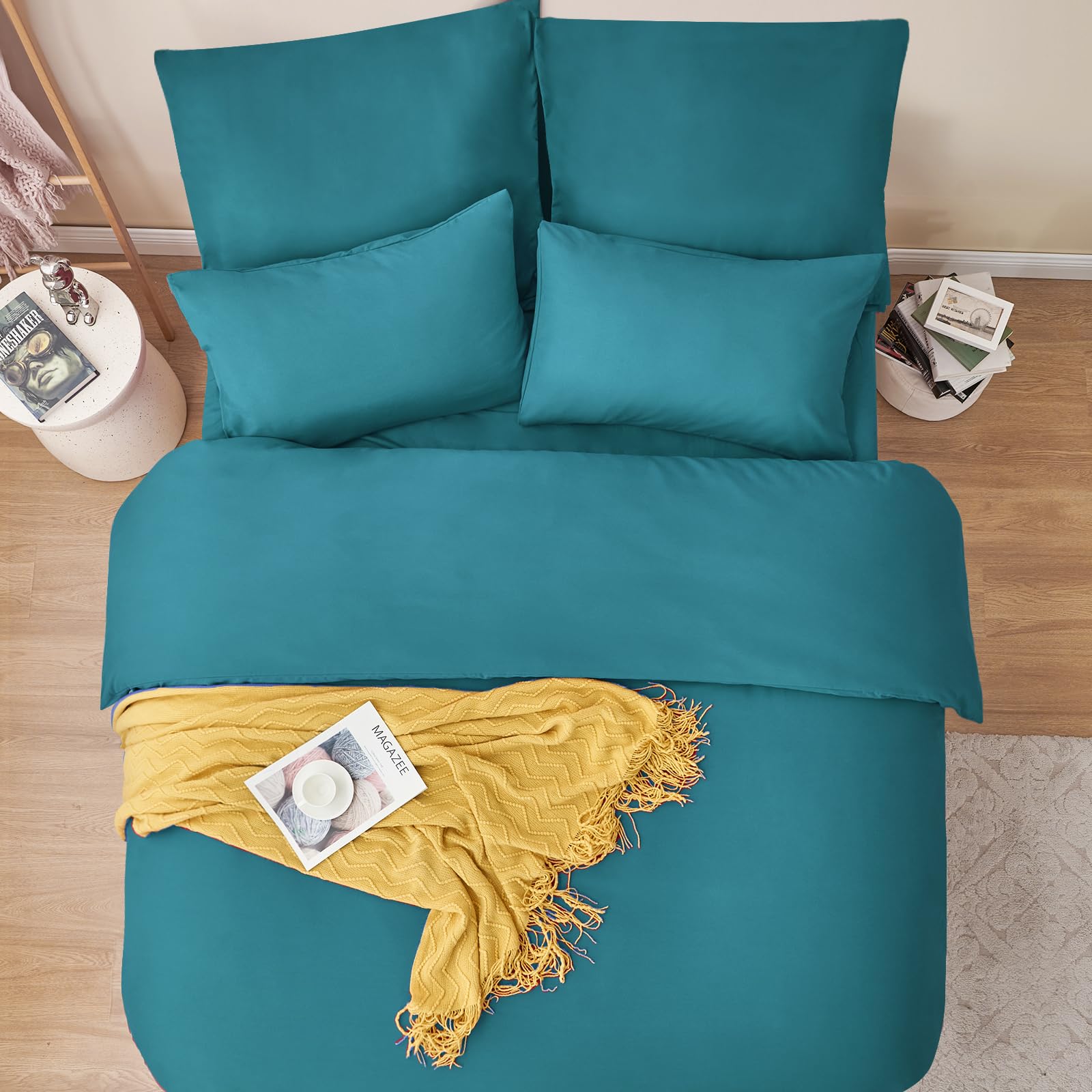 RUIKASI Beddengoed 220 x 240 cm, 3-delig, paars, lavendel, microvezel, beddengoedset, Oeko-Tex, dekbedovertrek 220 x 240 cm 2 kussenslopen van 80 x 80 cm, met ritssluiting, zacht en strijkvrij RUIKASI Beddengoed 220 x 240 cm, 3-delig, paars, lavendel, microvezel, beddengoedset, Oeko-Tex, dekbedovertrek 220 x 240 cm 2 kussenslopen van 80 x 80 cm, met ritssluiting, zacht en strijkvrij