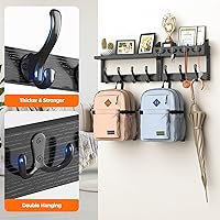 Vista 6 de Evermagin 29" Coat Rack Wall Mount with Shelf, 4 in 1 Coat and Key Hanger with 11 Metal Hooks, Entryway Wall Mounted Shelf with Mail Holder for