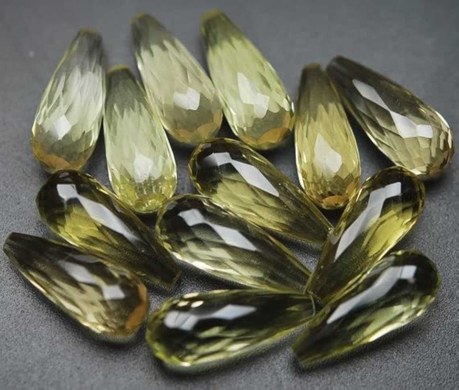 Natural Lemon Quartz Faceted Drops : illuminez vos tenues d'été
