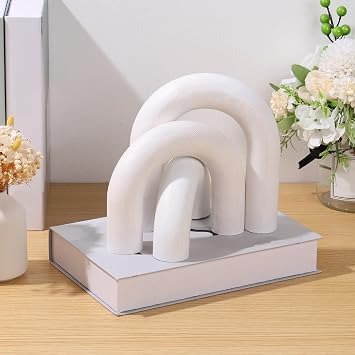 3Pcs Wood Arch Decor Set Wooden Arches Decorative Object 3 Sizes Arch Bookshelf Decor Set Aesthetic Coffee Table for Bookshelf Mantel Entryway 18x17x4cm 14x17x4cm 10x17x4cmWhite