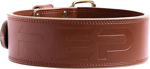 Miniatura 1 de REP Cinturón de levantamiento de pesas forrado de cuero, cinturón de soporte de levantamiento de pesas de 0.394 pulgadas para sentadillas, peso