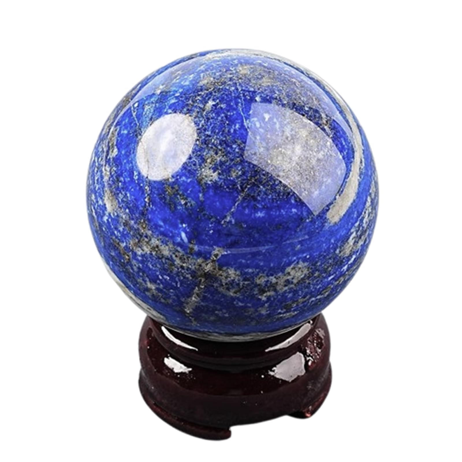 RVBLRDSE Lapis Lazuli Crystal Ball for Witchcraft and Decorative Balls, Polished for Home Living Room Gift,7cm Gemstone Stone
