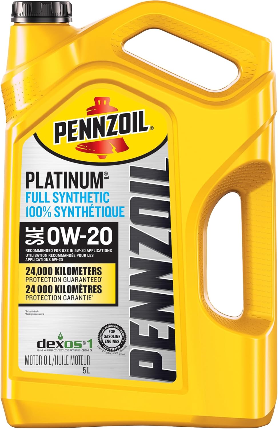 Pennzoil Platinum Full Synthetic 0W-20 Motor Oil 5 Litre