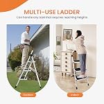 Sweetcrispy 3 Step Ladder, Folding Step Stool with Wide Anti-Slip Pedal, 800lbs Sturdy Steel Ladder, Convenient Padded Handle, Lightweight, Portable Steel Step Ladder, Matte Black
