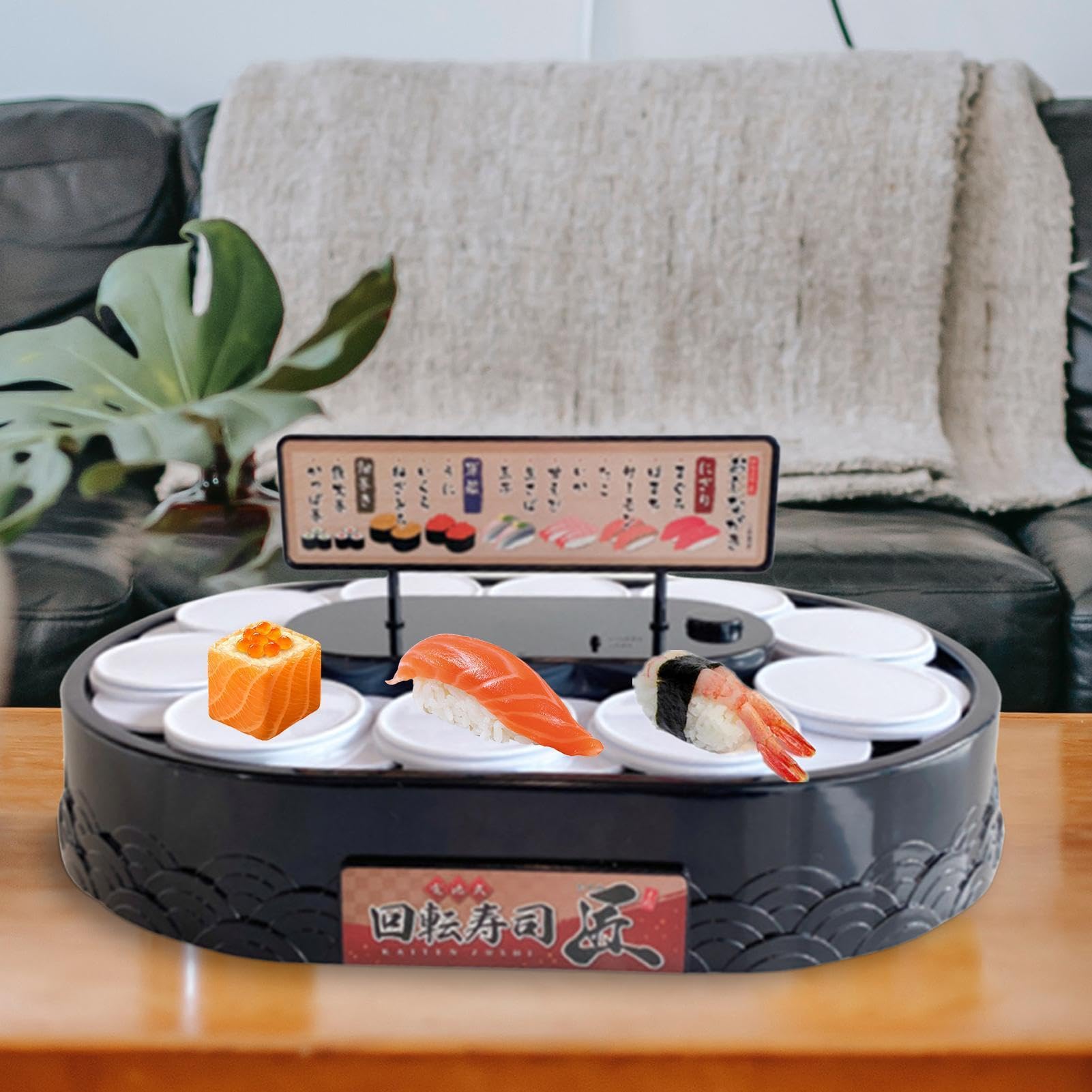 Plateau tournant automatique pour sushis, support rotatif électrique pour cupcakes et desserts pour thé, anniversaire, boulangerie, noir ou 1 pièce