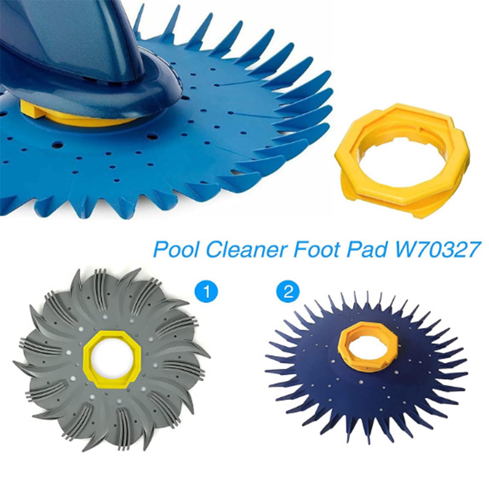 hokojix Pool Cleaner Finned Seal Disc Skirt Foot Pad Part for Zodiac G3 G4 Pool Cleaner Seal W70327 W83275 W72880 W69039 W72865, As Picture Shown