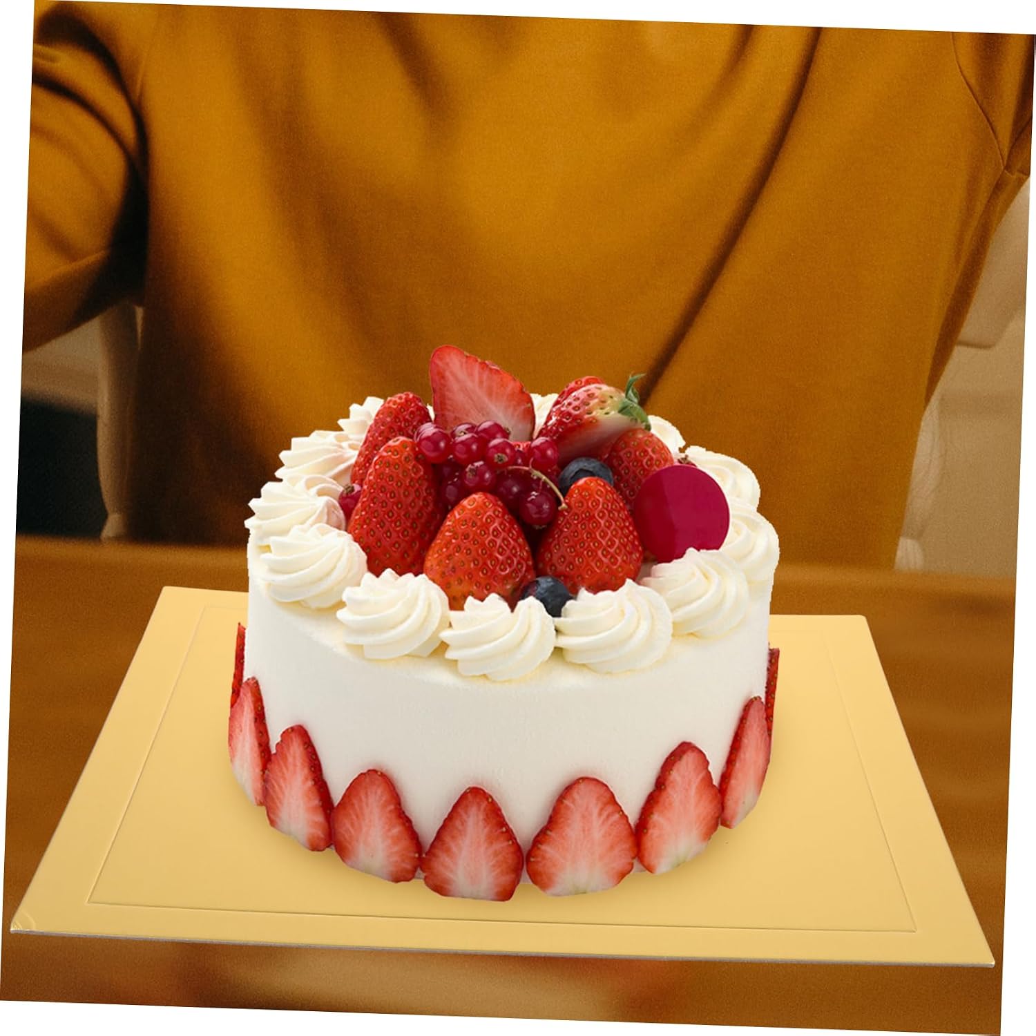 LIFKOME 5PCS Thick Square Cake Boards Food-Grade Inch Cake Base for Mousse and Cheesecake for Party and DIY Serving