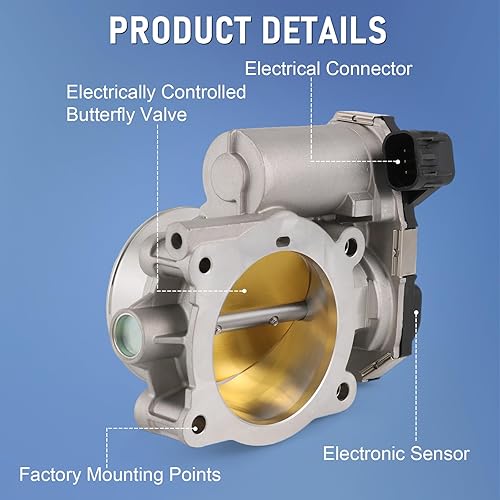 Miniatura 5 de Cuerpo electrónico del acelerador compatible con Buick Allure Lacrosse 2010, Cadillac CTS SRX STS 2008-2011, Chevy Camaro Equinox GMC Terrain V6