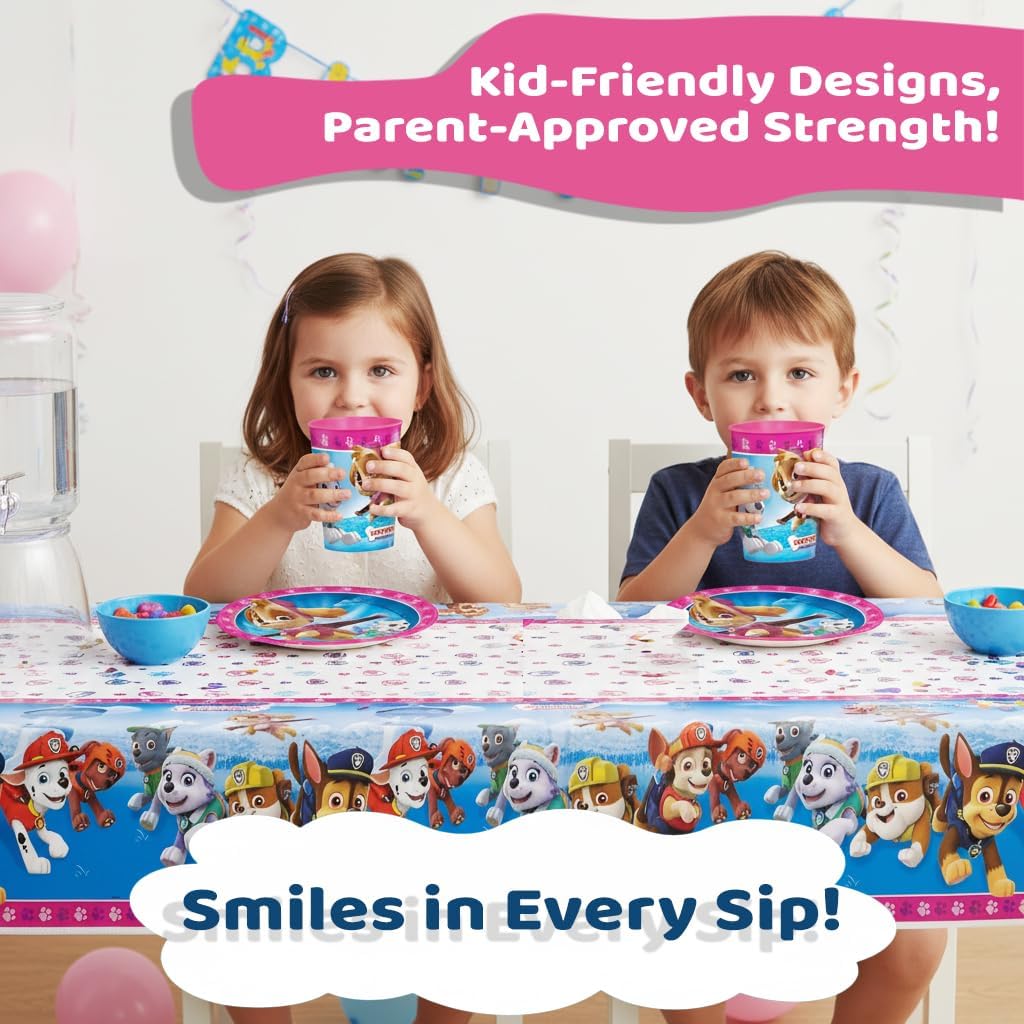 Unique Paw Patrol Skye 12 Pack 16 oz Plastic Reusable Favor Cups – Birthday Party Supplies, Goodie Bag Favors, Kids’ Drinkware & Take-Home Gifts