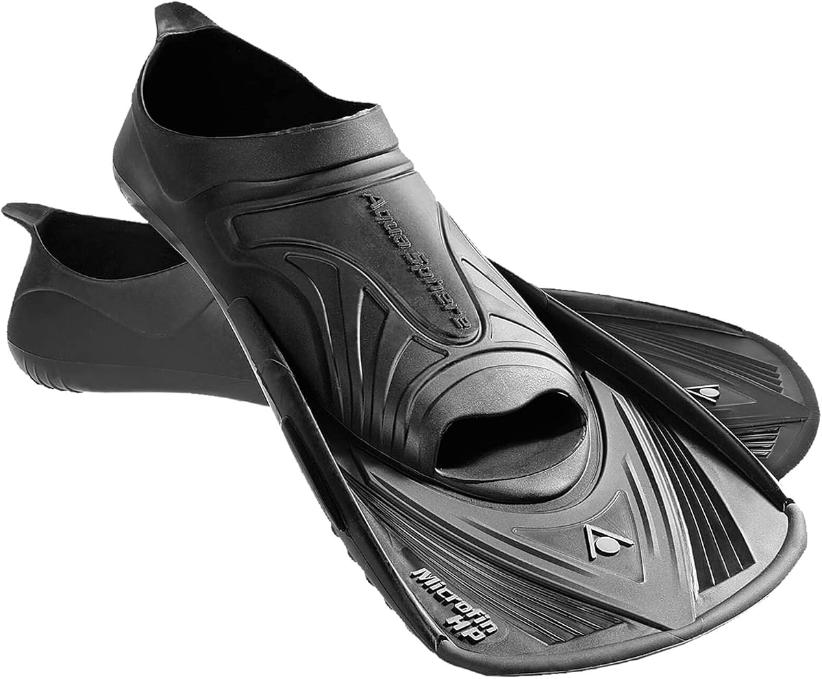 NEW AQUASPHERE FINS MICROFIN Black Size XL