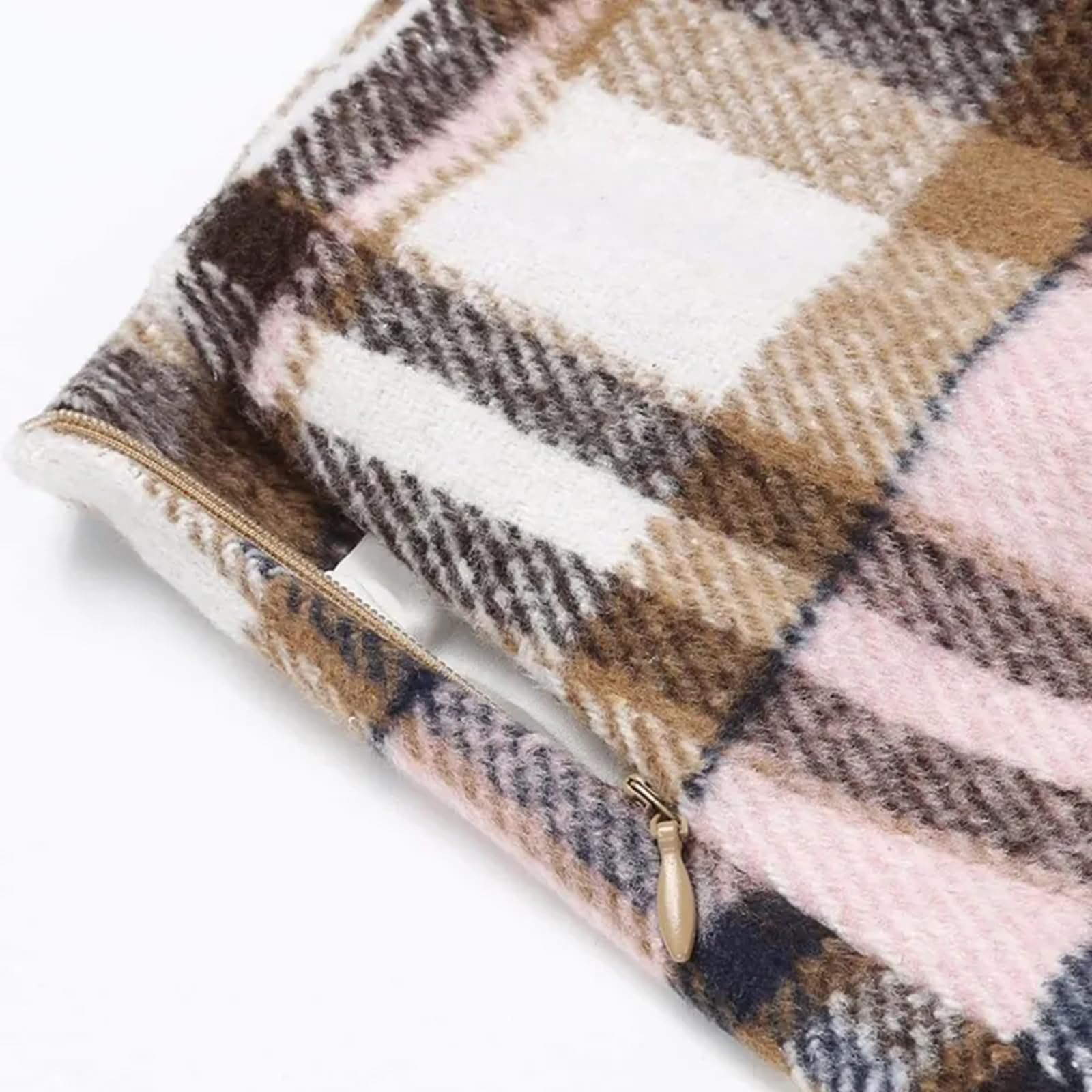 Skirt Autumn Winter Plaid Mini Skirt For Women Checked Vintage Office Ladies High Waist Pencil Bodycon Short Skirt
