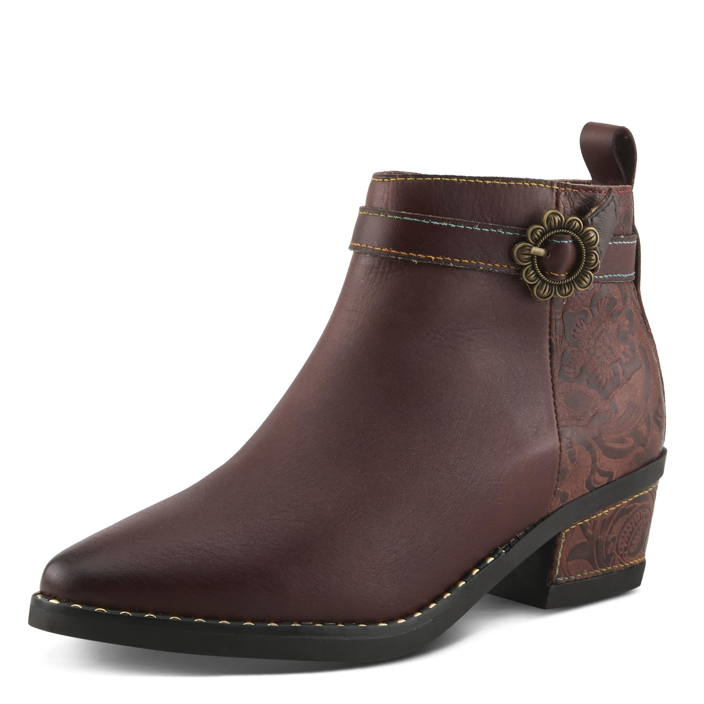 Spring Step LArtiste Acree Boots for Women Stylish Comfortable Booties - Hand-Painted Leather Upper Cushioned Insole - Breathable