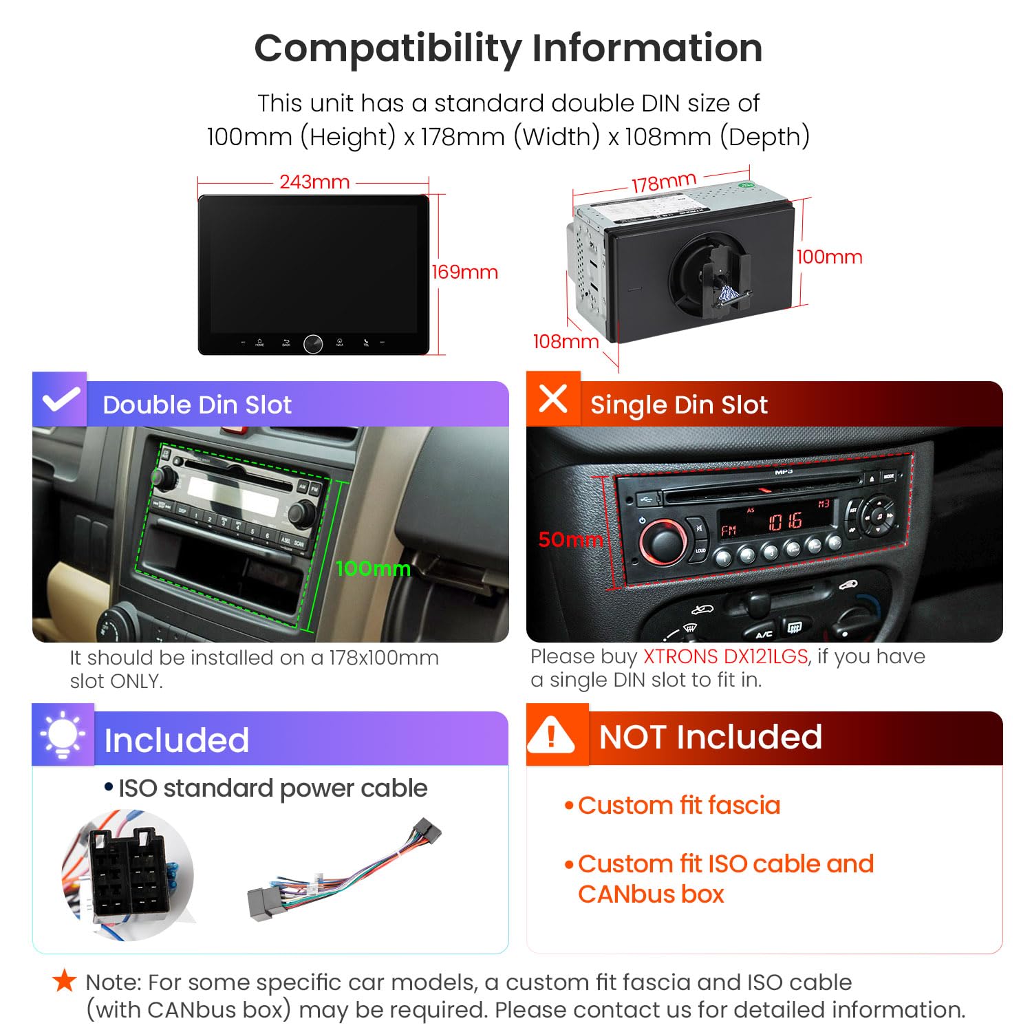 XTRONS Android 10 ヘッドユニット Amazon.com: XTRONS 10.1 Inch Double Din Android Car Stereo with