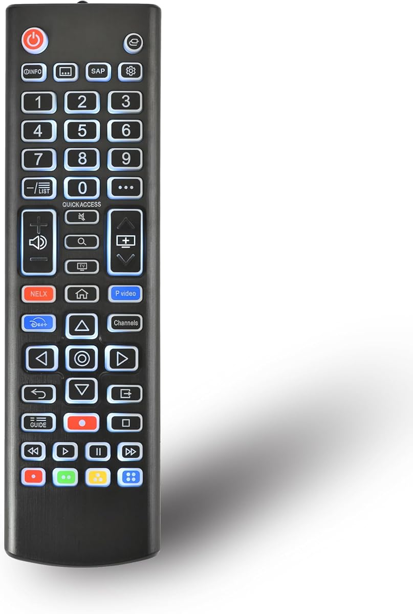Mando a distancia universal retroiluminado de repuesto para LG Smart TV Control remoto AKB76040302 AKB76037601 AKB75095307 AKB75375604 y más para todos los LG 4K UHD LED OLED Smart HDTV (retroiluminación)