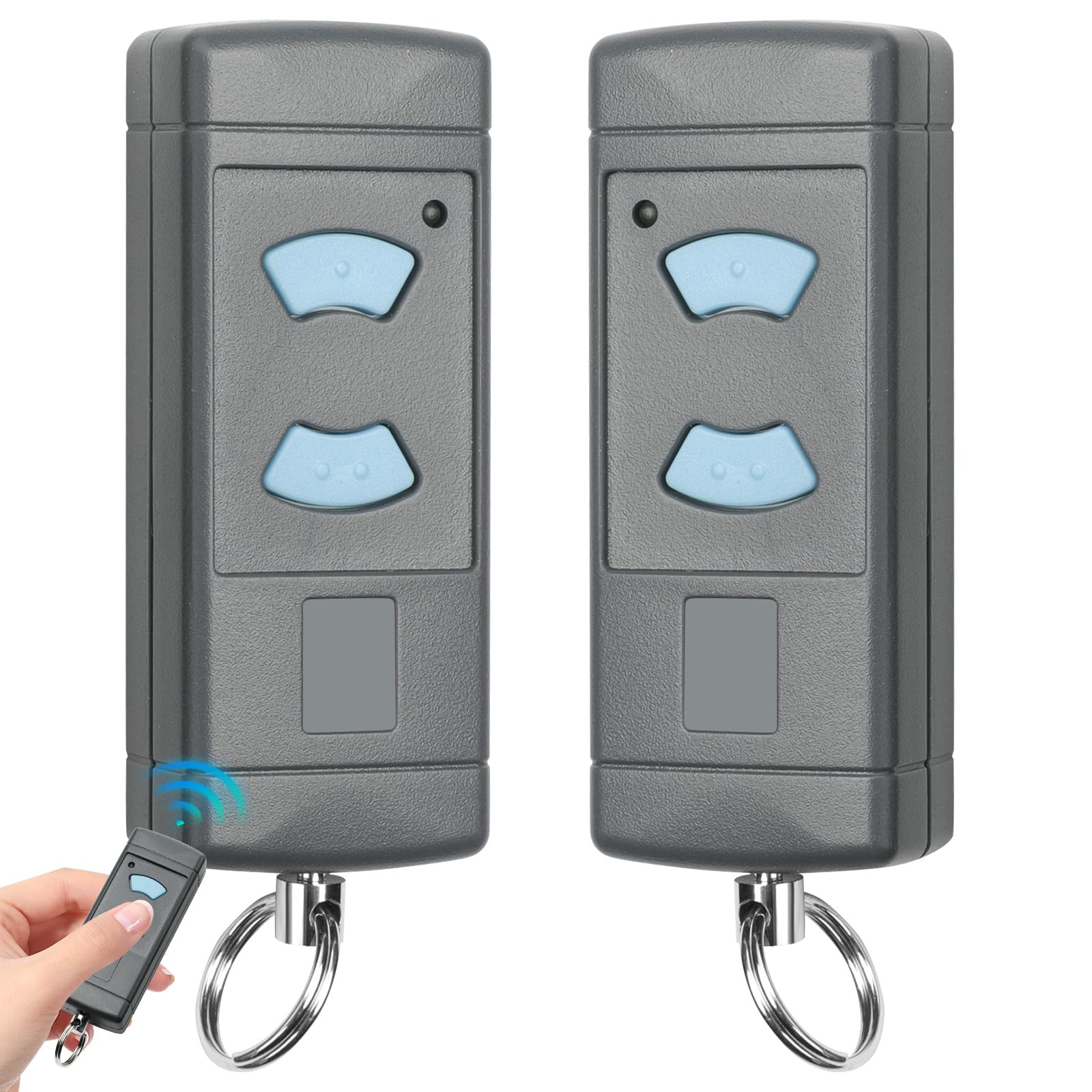 Luckits Garage Door Remote Control Fob 2 Pack 868MHZ Universal Garage Door Opener Remote Hormann HSM4 HSM2 Remote Control Key Fob for Garage Doors Rolling Shutter Doors Telescopic Doors Gates